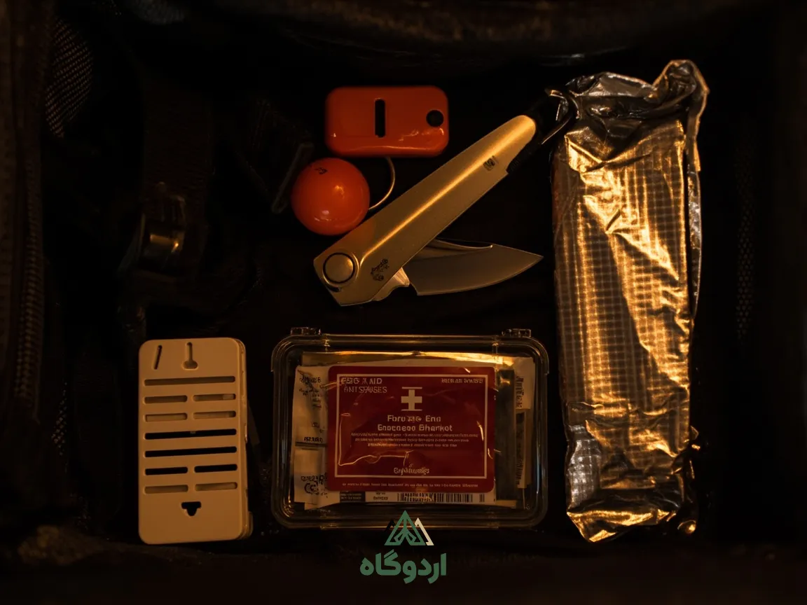 وسایل اضطراری و نجات در چیدمان اصولی کوله کوهنوردی